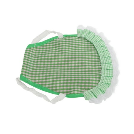 Hen Double Apron, Poultry Protector Jacket for Small to Large Hens, Green Grid