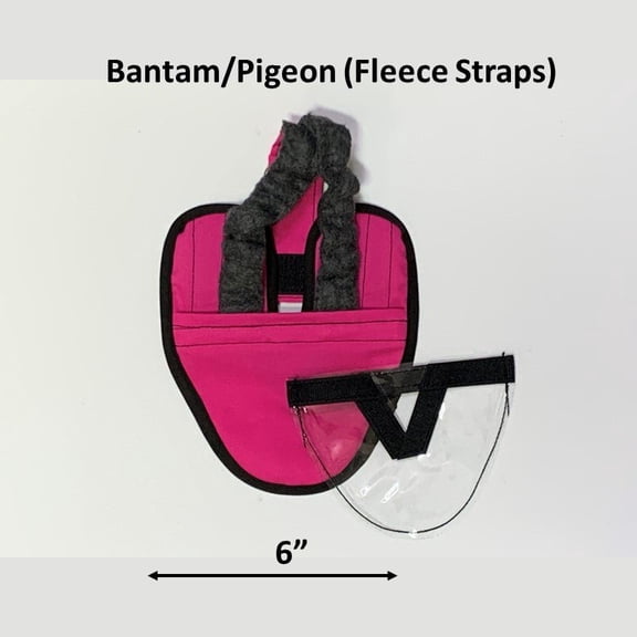 Hen Holster Bird Diaper/Harness (Hand-Made in USA) with Removable Vinyl Liner Size: XS (bantams & pigeons), Color: Flamingo Pink, Style: Wrap around