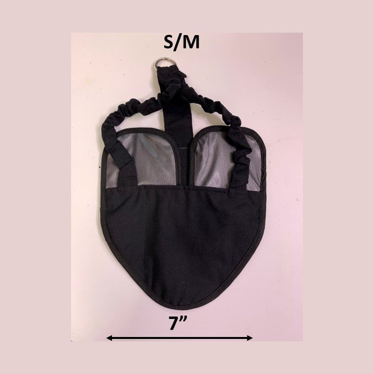 Hen Holster Bird Diaper/Harness with Permanent (Sewn-in) Liner Color: Black, Size: S/M (smaller chickens & ducks)