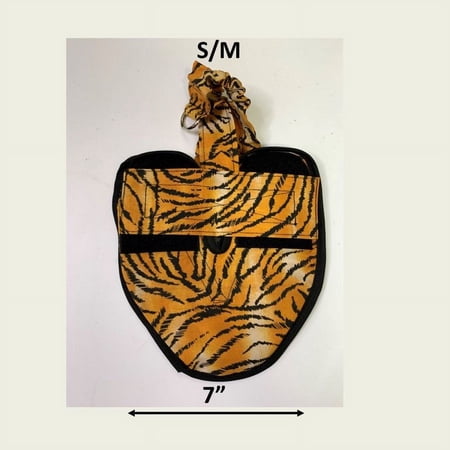 Hen Holster Bird Diaper/Harness with Permanent (Sewn-in) Liner Color: Tiger Stripe, Size: S/M (smaller chickens & ducks)