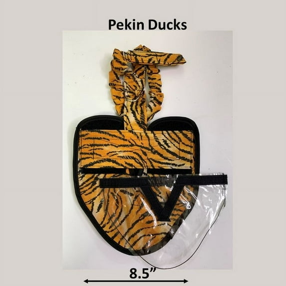 Hen Holster Waterfowl Diaper with Removable Liners Color: Tiger, Size: Pekin Duck (adjustable chest tab)