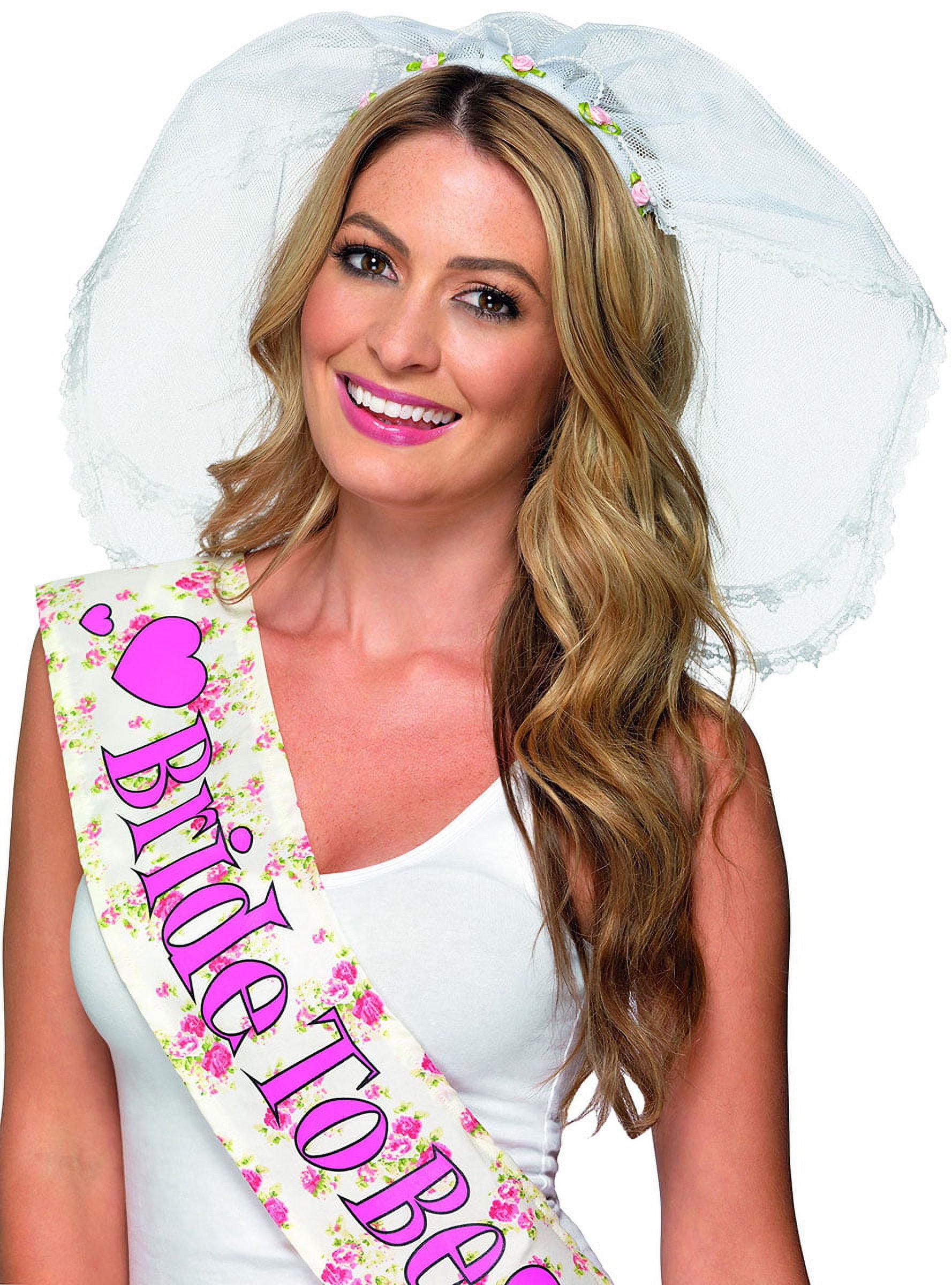 Hen Night Veil Adult White Stag Party Costume One Size Female Fancy — free download
