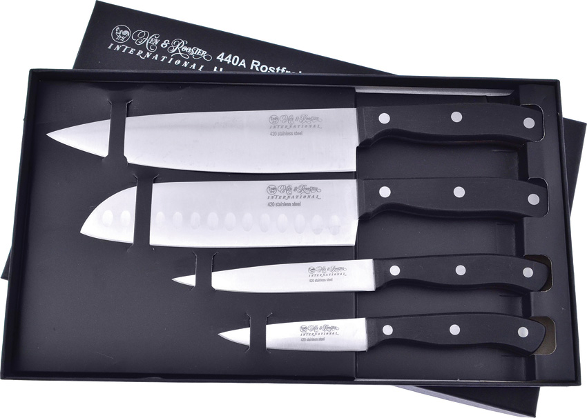 Hen & Rooster Kitchen Knife Set