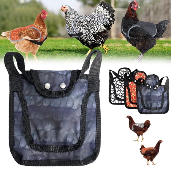Hen Saddle, Chicken Saddles for Hens, Chicken Apron Back Protector for Hens with Adjustable Strap, Washable Poultry Jacket, Chicken Hen Mating Saddle, Chicken Coop Accessories