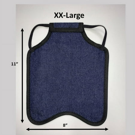 Hen Saver Hen Apron/Saddle (Made in USA) Color: Denim, Size: XXL (Larger Standard Chickens and Small Turkeys), Strap Style: Single Strap (back pack style)