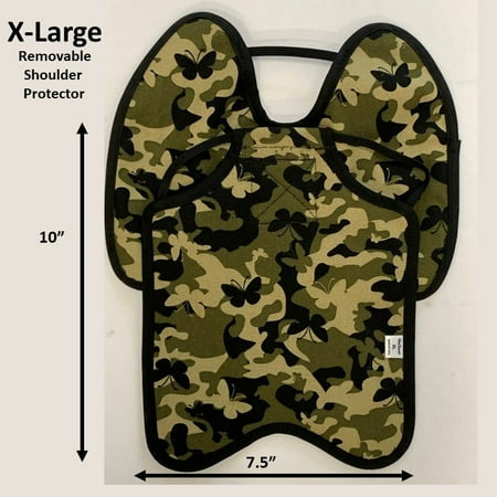 Hen Saver Hen Apron/Saddle with Shoulder Protectors Color: Single Strap Butterfly Camo, Size: XL (Large Standard Chickens), Style: Removable
