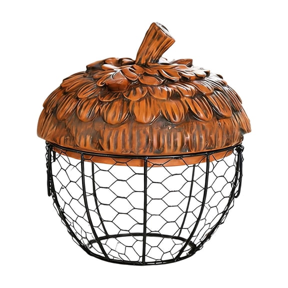 Hen-Shaped Wrought Iron Storage Basket - Versatile Organizer for Snacks, Sweets, and Stationery - Durable and Rust-Proof Design, Excellent Ventilation for Freshness