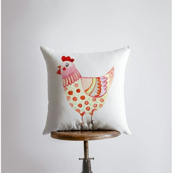 Hen | Yellow | Pillow Cover | Pillow | Farmhouse Decor | Home Decor | Throw Pillow | Gift for her | Cute Home Decor | Country Decor