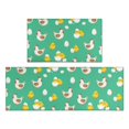 thumbnail image 1 of Hen and Egg Green Pattern Anti Fatigue Kitchen Rugs Set Of 2, Non Slip Washable Decorative Floor Mats for Kitchen Sink Laundry, 17"x30" and 17"x47", 1 of 6