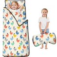 thumbnail image 1 of Hen and Silhouette Cream Pattern Teens Toddler Nap Mat with Pillow, Sleeping Mat Bag for Preschool Daycare 59"x22", 1 of 6