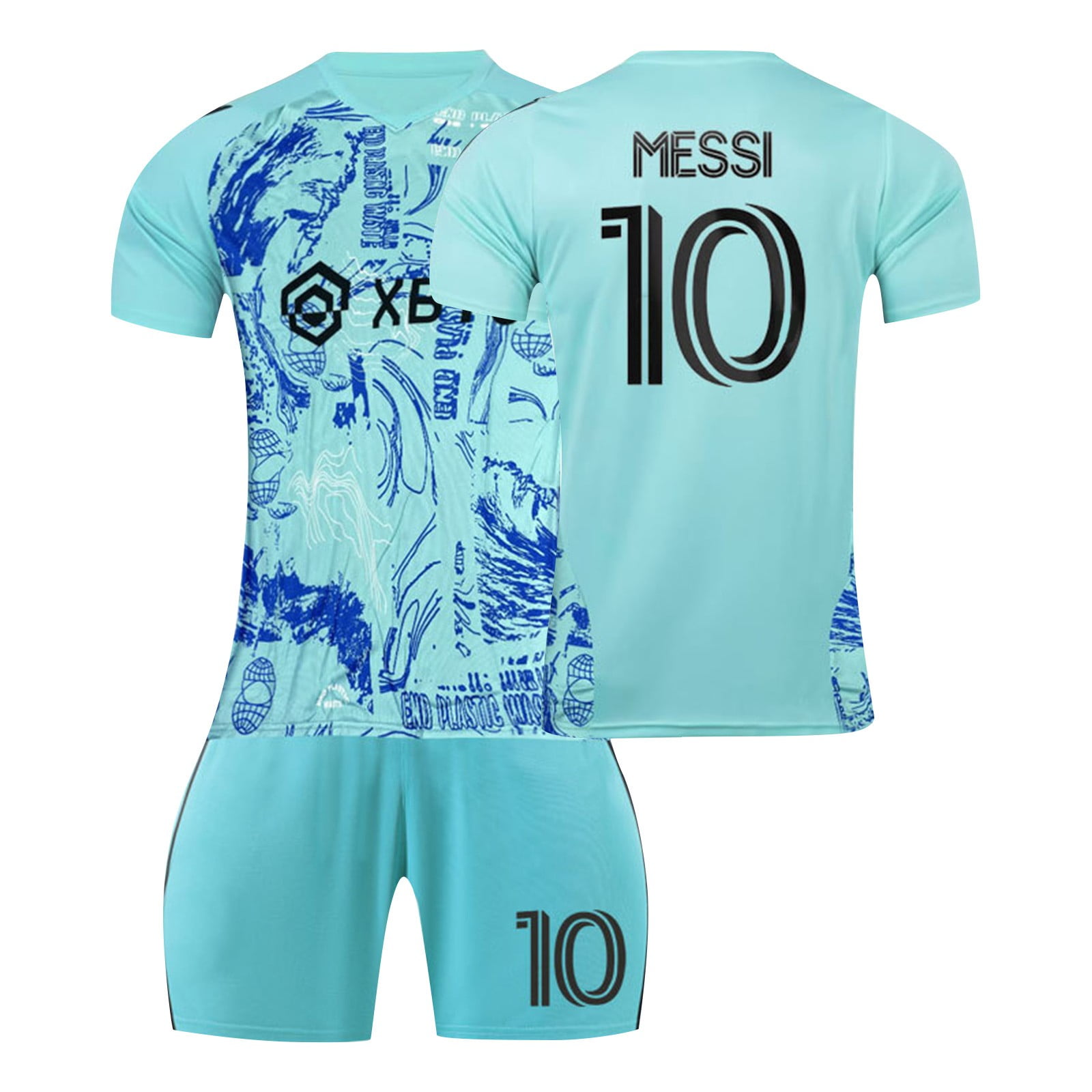 HenJI 23/24 Soccer Team Soccer Jerseys 2 Piece Set, Number #10 Famous