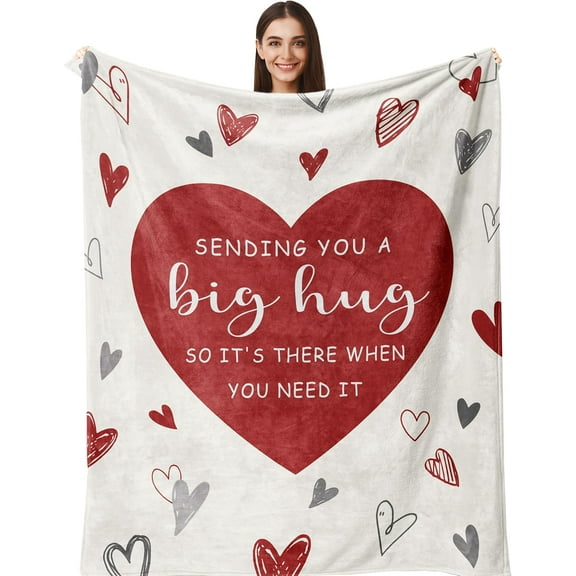 Henazin Get Well Gifts for Women Hug Blanket Thinking of You Relaxation Gift for Women After Surgery Feel Better Gifts Inspirational Memorial Birthday Gift for Woman Mom Wife Girlfriend