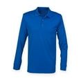 thumbnail image 1 of Henbury Adults  Long Sleeve Coolplus Piqu Polo Shirt, 1 of 4