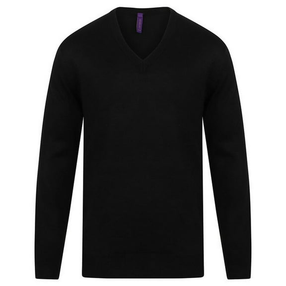 Henbury Mens Acrylic V Neck Sweatshirt
