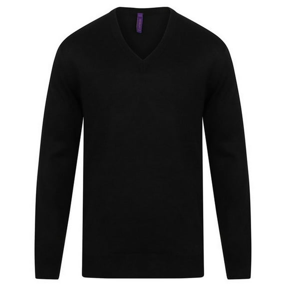 Henbury Mens Acrylic V Neck Sweatshirt