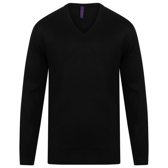 Henbury Mens Acrylic V Neck Sweatshirt