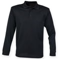 thumbnail image 1 of Henbury Mens Coolplus Moisture Wicking Long Sleeve Polo Shirt, 1 of 4