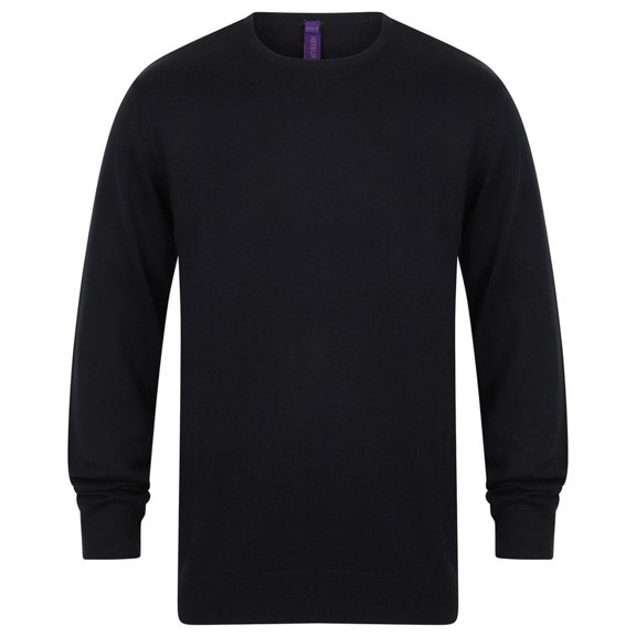 Henbury Mens Cotton Acrylic Crew Neck Sweatshirt