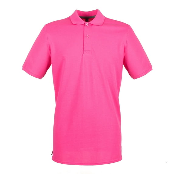 Henbury Mens Modern Fit Cotton Pique Polo Shirt