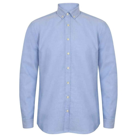 Henbury Mens Modern Long Sleeve Classic Fit Oxford Shirt