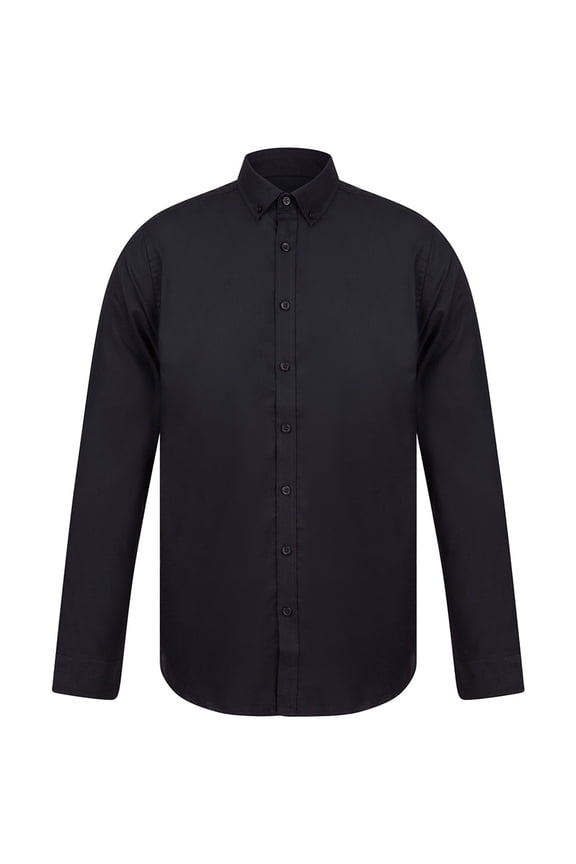 Mens Modern Long Sleeve Slim Fit Oxford Shirt