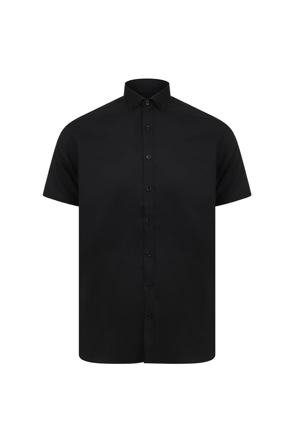 Mens Modern Short Sleeve Slim Fit Oxford Shirt