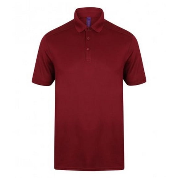 Henbury Mens Stretch Microfine Pique Polo Shirt