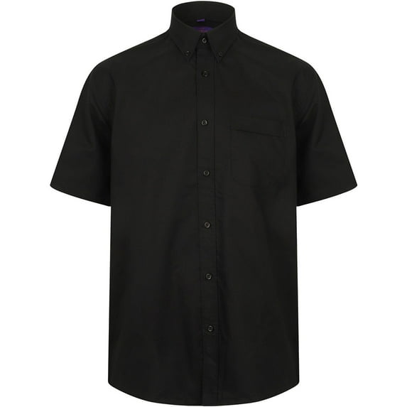 Henbury Mens Wicking Anti-bacterial Short Sleeve Work Shirt