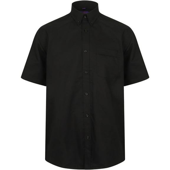 Henbury Mens Wicking Anti-bacterial Short Sleeve Work Shirt