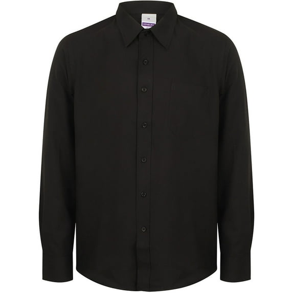 Henbury Mens Wicking Long Sleeve Work Shirt