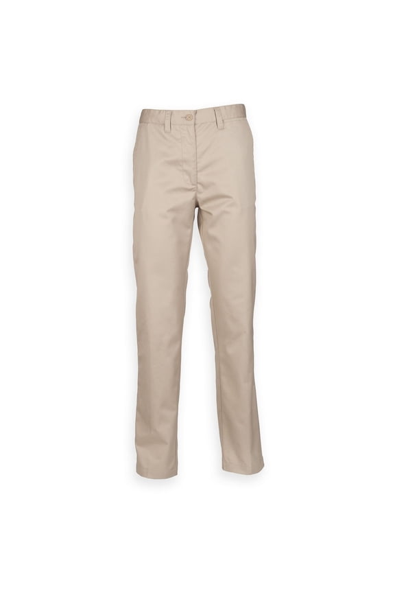 Womens 65/35 Flat Fronted Slim Fit Chino Work Pants