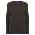 thumbnail image 1 of Henbury Womens Cotton Acrylic V Neck Sweatshirt, 1 of 4