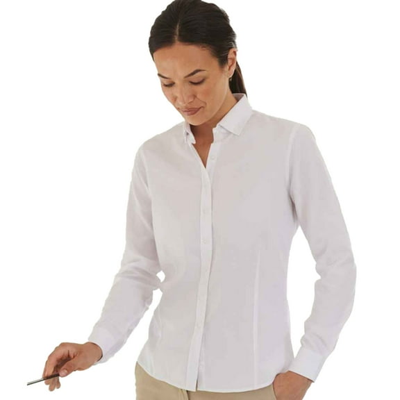 Henbury Womens Cotton CoolPlus Long-Sleeved Formal Shirt