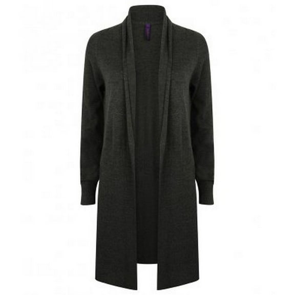 Henbury Womens Long Line Open Cardigan