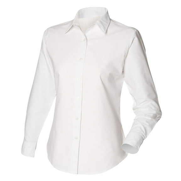 Henbury Womens Long Sleeved Classic Oxford Work Shirt
