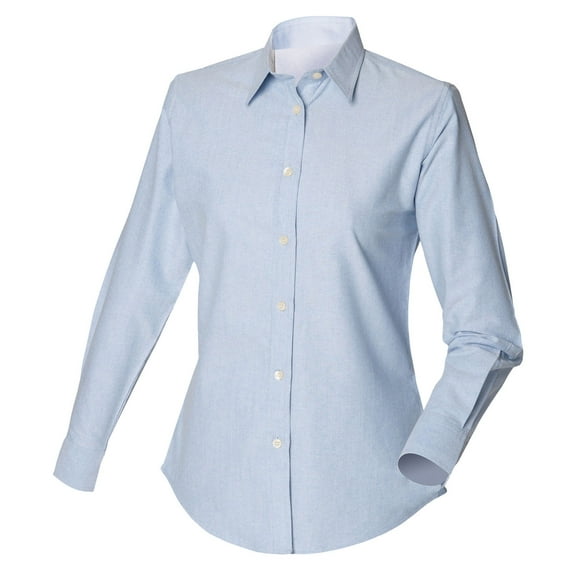 Henbury Womens Long Sleeved Classic Oxford Work Shirt