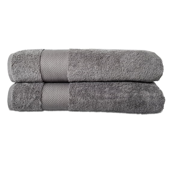 Hencely 2-Pack Turkish Cotton Bath Sheets – Oversized 35x64 in – Soft, Absorbent, Quick Dry – Gray