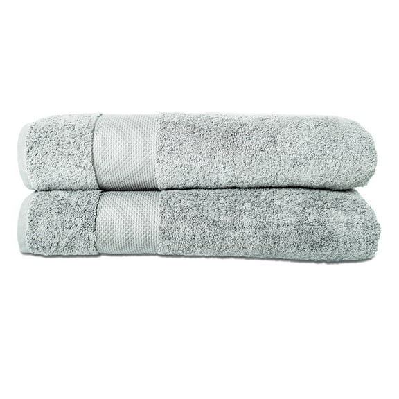 Hencely 2-Pack Turkish Cotton Bath Sheets – Oversized 35x64 in – Soft, Absorbent, Quick Dry – Light Green