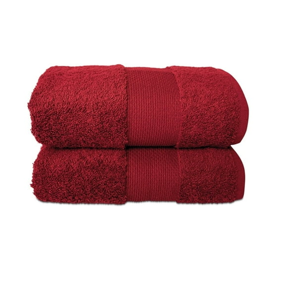Hencely 2-Pack Turkish Cotton Hand Towels – 16x28 in – Soft, Absorbent, Quick Dry – Red