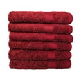 thumbnail image 1 of Hencely 6-Piece Turkish Cotton Washcloth Set – Soft, Absorbent & Durable Face Towels 12x12 in – Red, 1 of 7