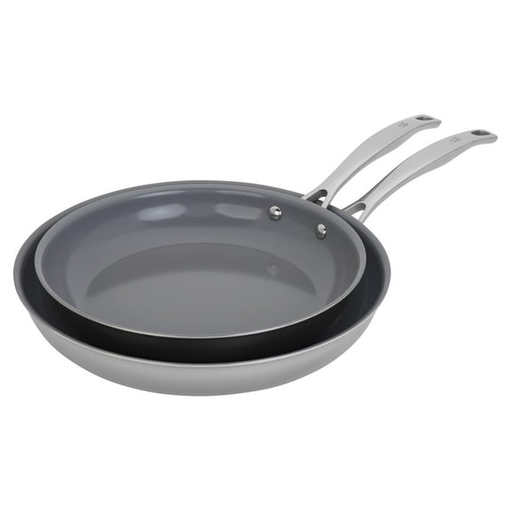 Henckels 2-Pc. Stainless Steel Dishwasher Safe Frying Pan - STAINLESS STEEL ONE SIZE