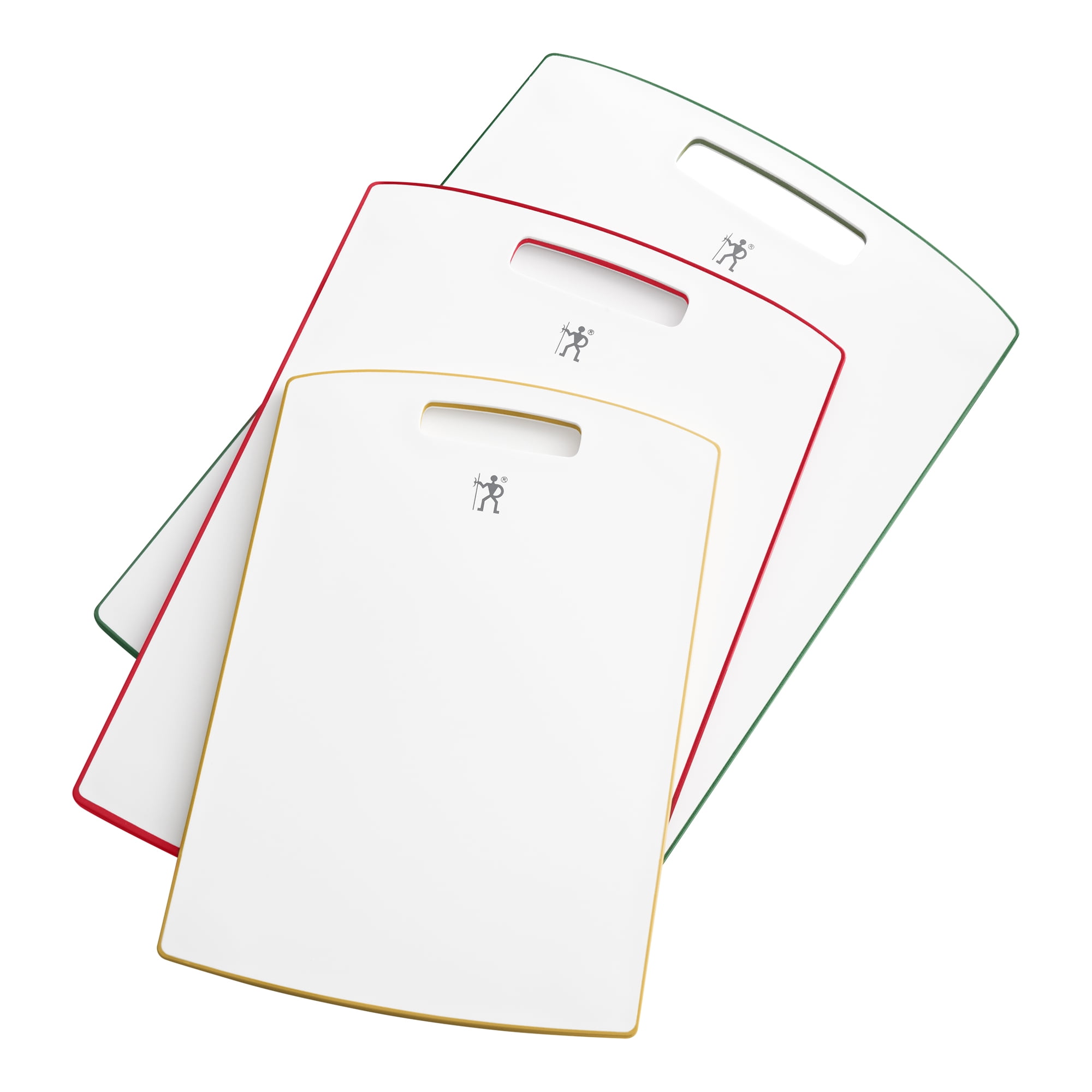 Henckels 3-Piece White and Multicolor Plastic Cutting Board Set