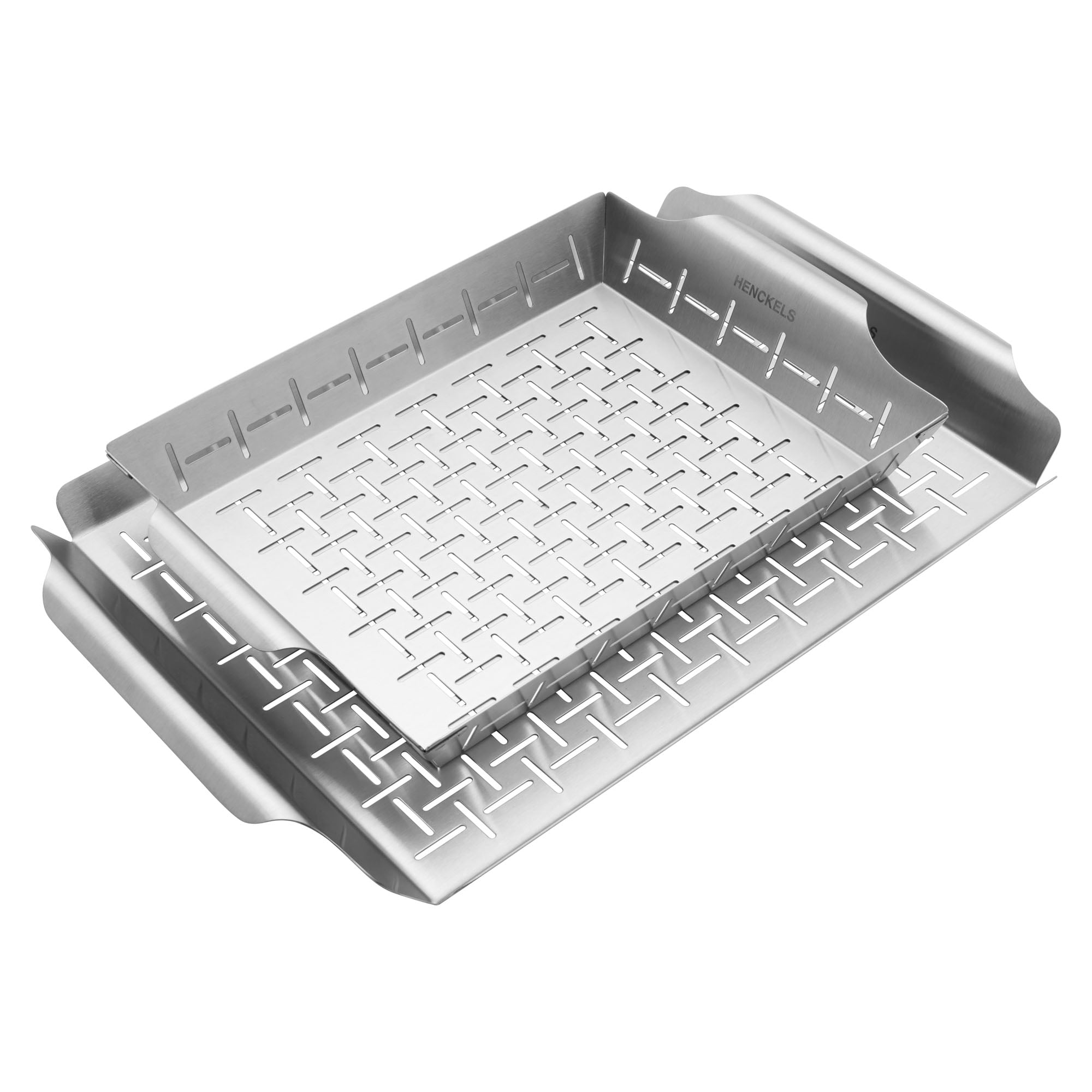 Henckels Stainless Steel BBQ Grill Topper and Basket Set