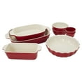 thumbnail image 1 of Henckels Ceramic 8-pc Mixed Bakeware & Serving Set - Cherry Red, 1 of 9