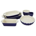 thumbnail image 1 of Henckels Ceramic 8-pc Mixed Bakeware & Serving Set - Dark Blue, 1 of 9