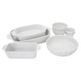 thumbnail image 1 of Henckels Ceramic 8-pc Mixed Bakeware & Serving Set - White, 1 of 9