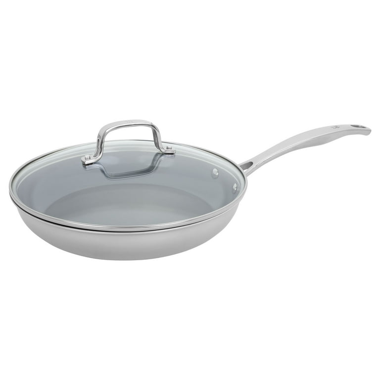 Henckels 9.5 Ceramic & Stainless Steel Non-Stick Frying Pan with Lid -  Whisk