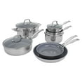 thumbnail interactive-video image 1 of Henckels Clad H3 10-pc Stainless Steel Ceramic Nonstick Cookware Set, 1 of 6