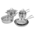 thumbnail interactive-video image 1 of Henckels Clad H3 10-pc Stainless Steel Cookware Set, 1 of 8