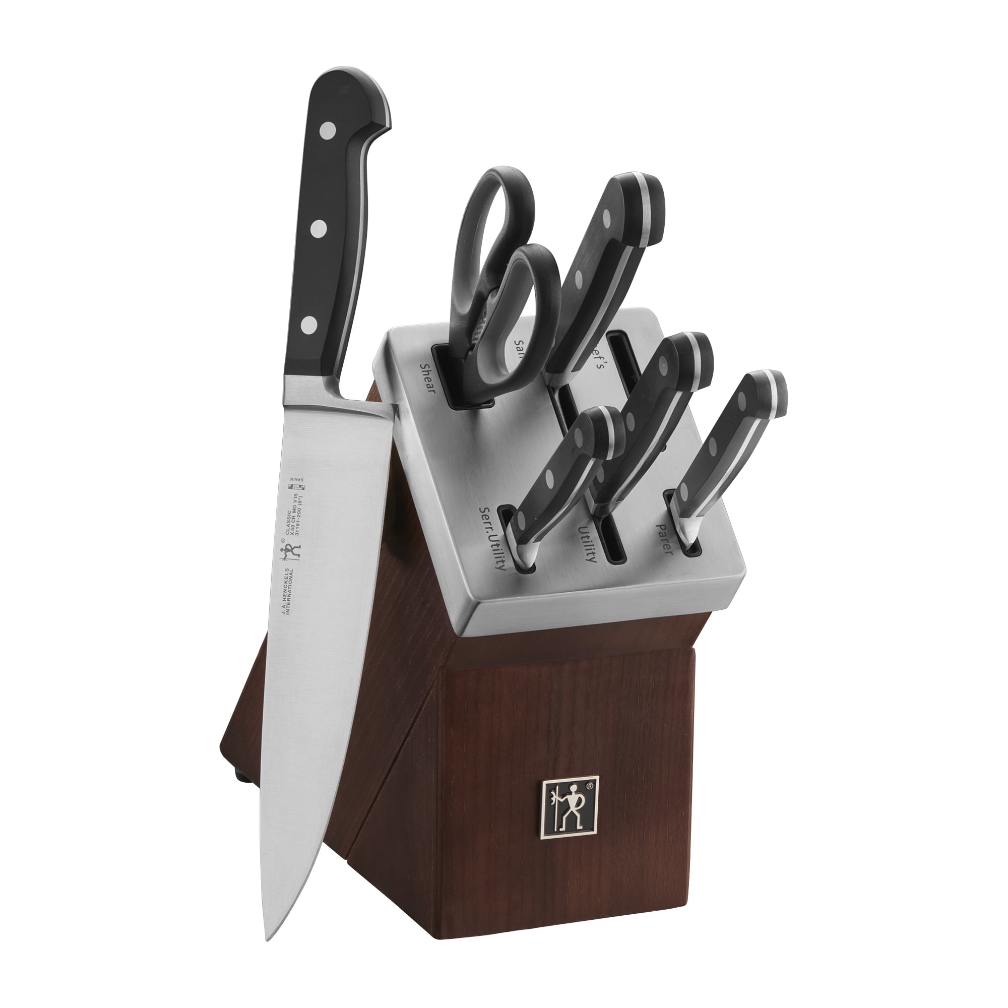 Henckels Classic 7-pc Self-Sharpening Knife Block Set - Black